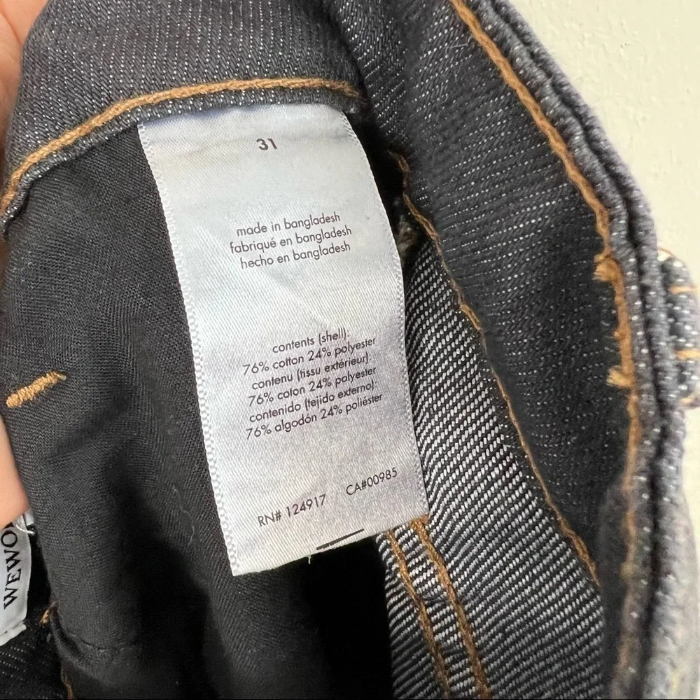 NWT WeWoreWhat High Rise Dad Jean‎ in Dani Blue & Black